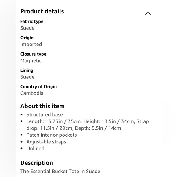 Madewell Essential Bucket Tote Suede Deep Indigo - Picture 7 of 12